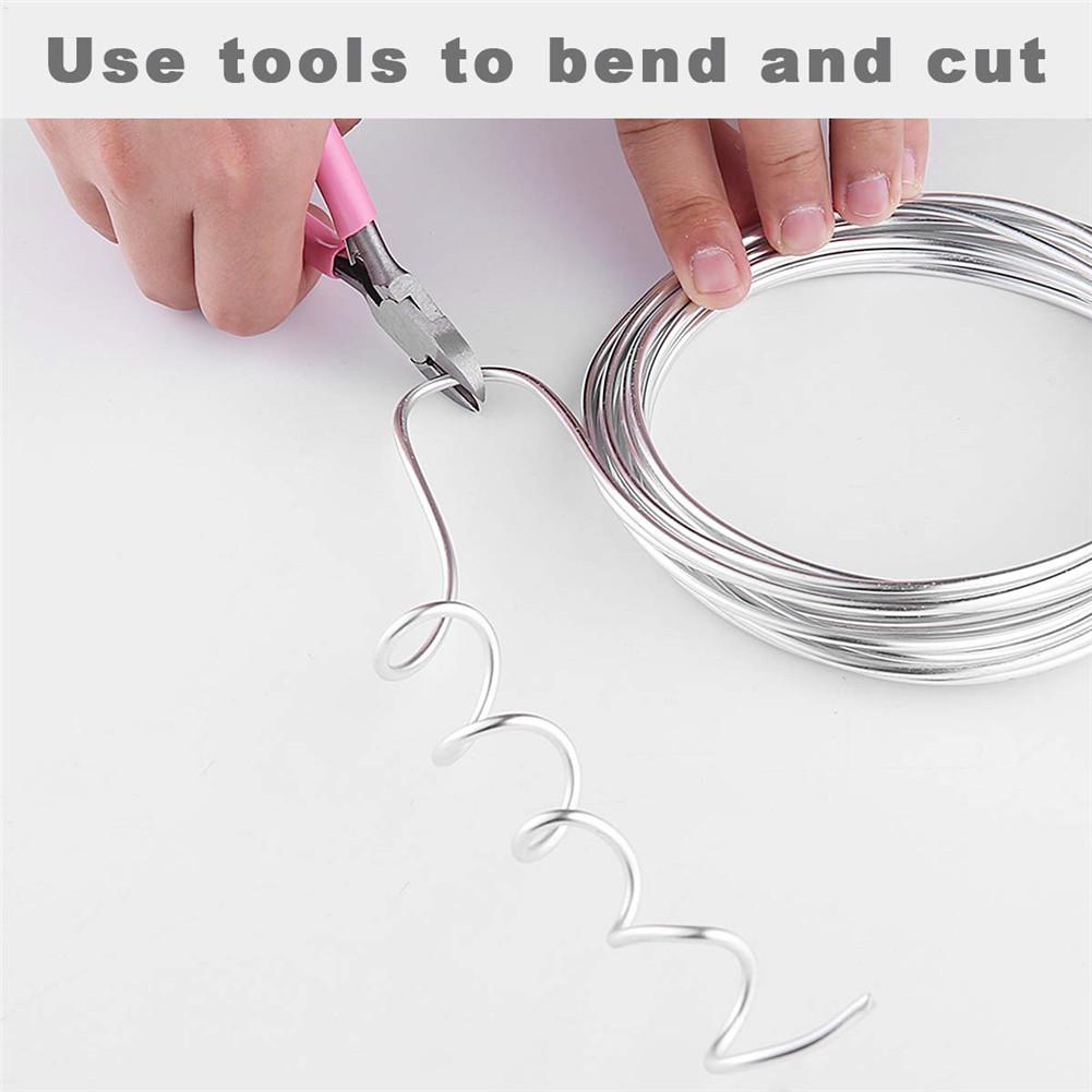 Embellishment Crafts - 曲げ可能なクラフトワイヤー抗フェードソフトシルバーカラー曲げ可能なワイヤークラフト用品金属ワイヤー人形の骨格彫刻車のモデル用