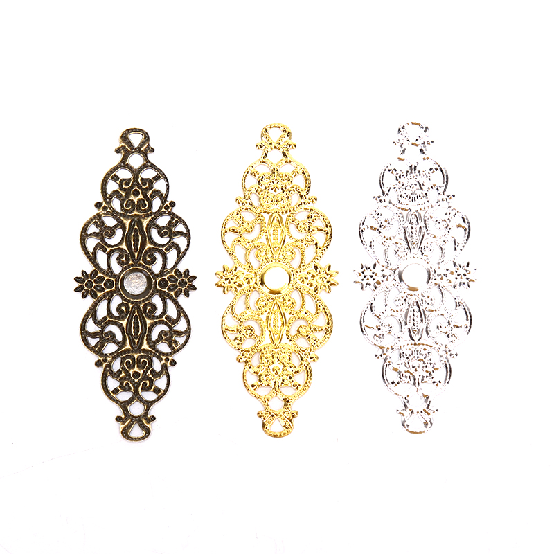 Embellishment Crafts - ★ ▲ 20個入りフィリグリーフラワーラップコネクタークラフトDIY装飾パーツジュエリー